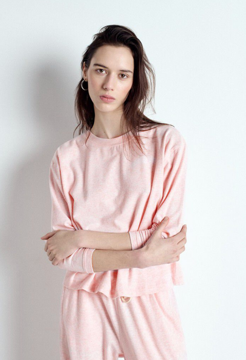 American Vintage Ypawood Long Sleeve T-Shirt - Glazing Melange