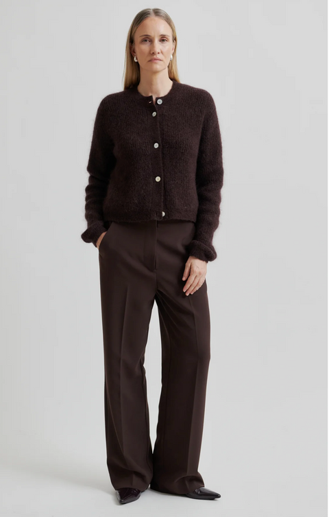 Second Female Fique Classic Trouser - Chocolate Plum