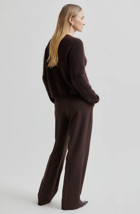 Second Female Fique Classic Trouser - Chocolate Plum