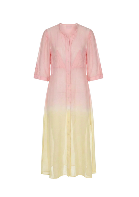 Luuda Silk Shirt Dress - Seashell