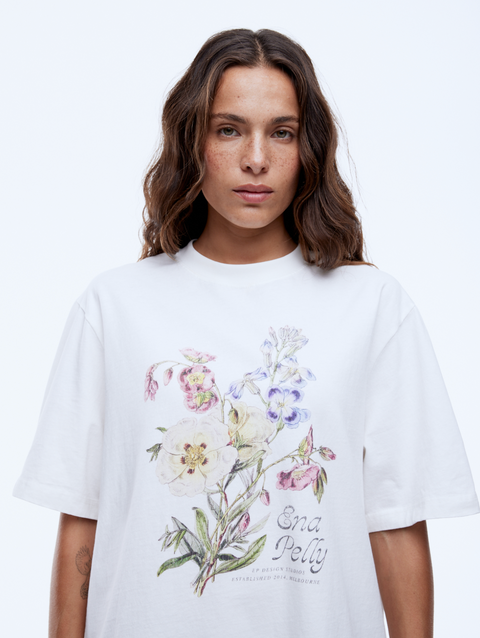Ena Pelly Bouquet Tee - Vintage White
