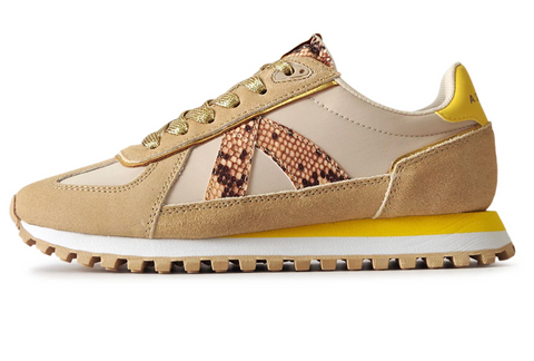 ASFVLT Gate Sneaker - Tan/Snake/Yellow
