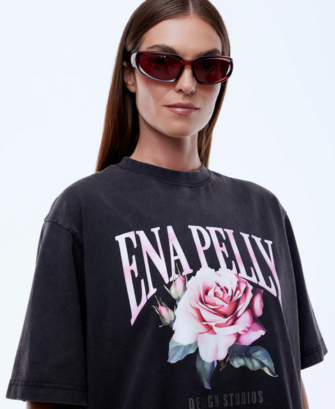 Ena Pelly Rose Tee - Vintage Black