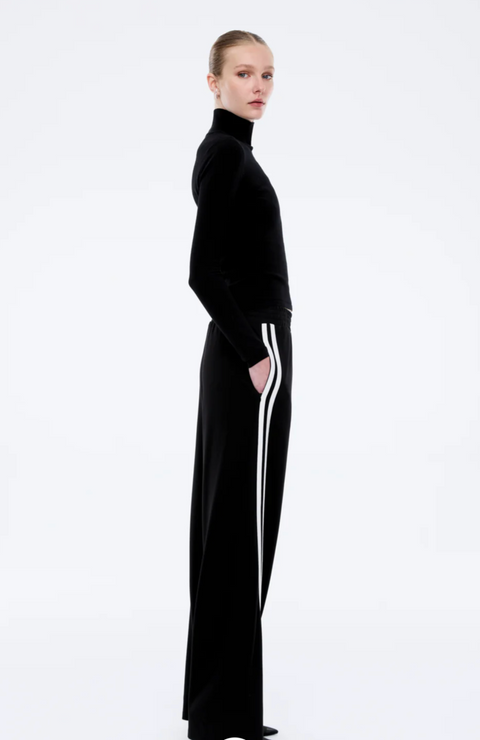 Ena Pelly Valentina Stripe Pant - Black/Off White