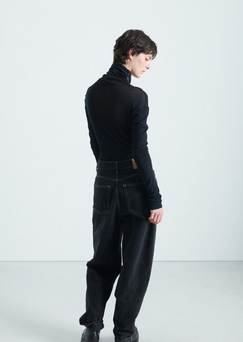 American Vintage Massachusetts Long Sleeve Tee - Black