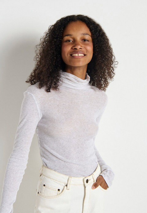 American Vintage Massachusetts Long Sleeve Tee - Heather Grey