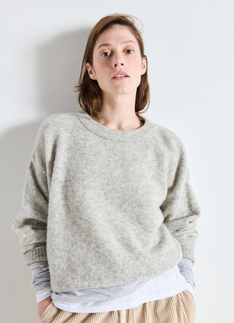 American Vintage Vitow Jumper - Light Grey Melange