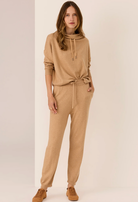 POL Clothing Rowan Drawcord Knit - Pebble