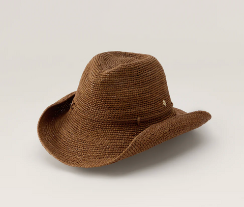 Helen Kaminski Belen Raffia Crochet Fedora - Nutshell