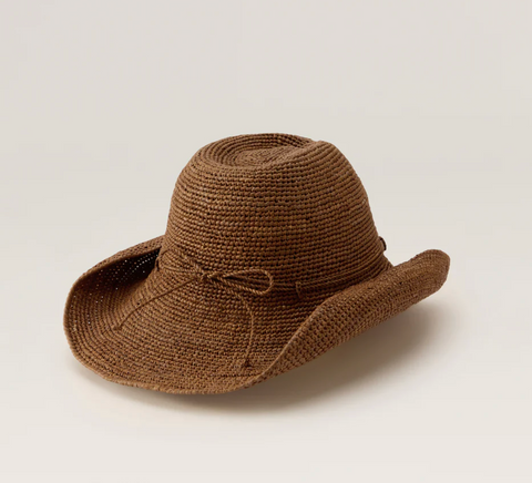 Helen Kaminski Belen Raffia Crochet Fedora - Nutshell