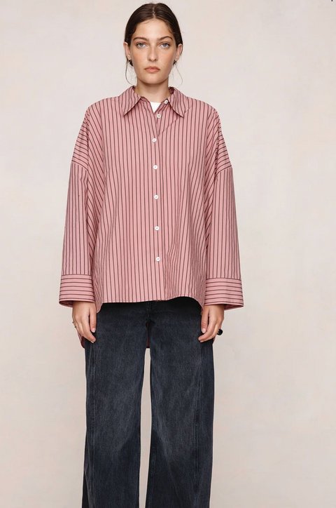 Marle Edie Shirt - Rosewood Stripe