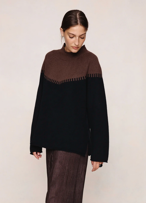 Marle Rodin Jumper - Carob/Black