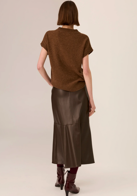 POL Clothing Astor Knit Top - Toffee