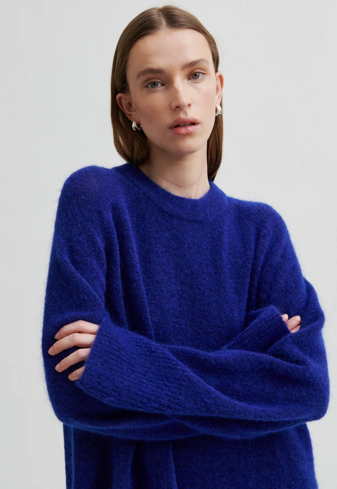Second Female Brookline Raglan Jumper - Mazarine Blue