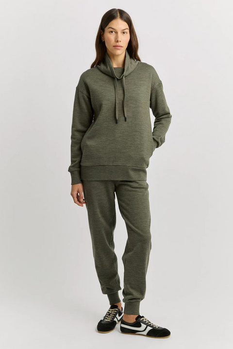 Toorallie Lounge Funnel Neck - Kale