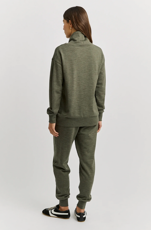 Toorallie Lounge Funnel Neck - Kale