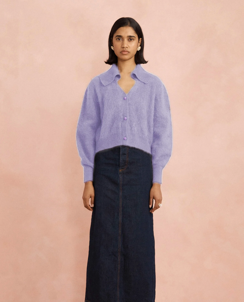 Lovaan Sylvie Cardigan - Violet