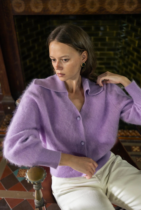 Lovaan Sylvie Cardigan - Violet