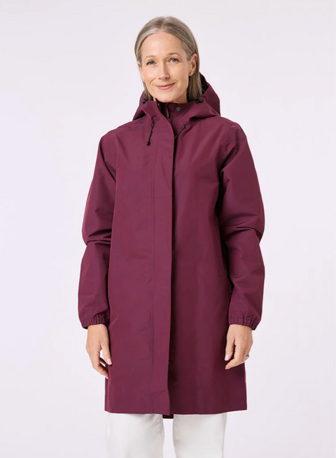 Amble Refuge Waterproof Jacket - Mulberry