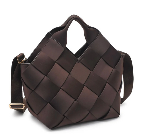 Sol and Selene Resilience Woven Neoprene Bag - Chocolate