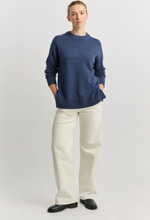 Toorallie Relaxed Longline Crew Jumper - Galaxy