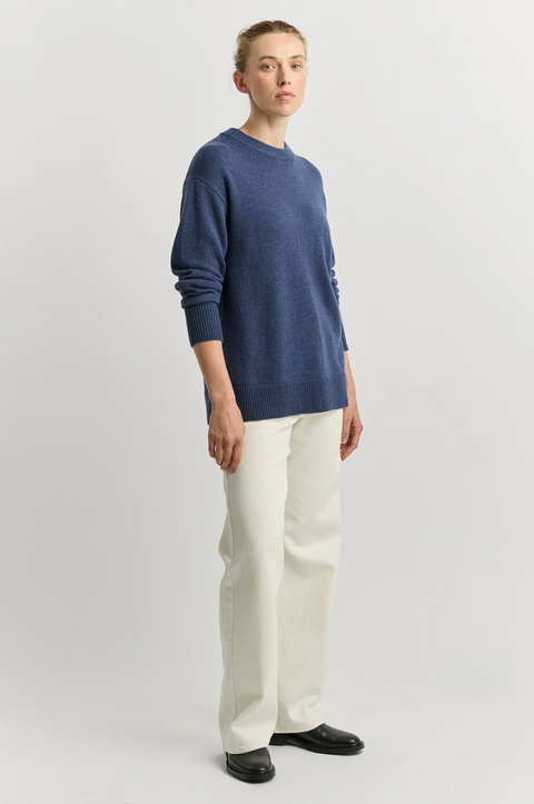 Toorallie Relaxed Longline Crew Jumper - Galaxy