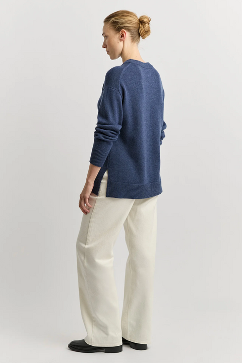 Toorallie Relaxed Longline Crew Jumper - Galaxy