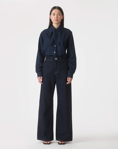 Outland Denim Skye Mid Wide Jean - Starlight