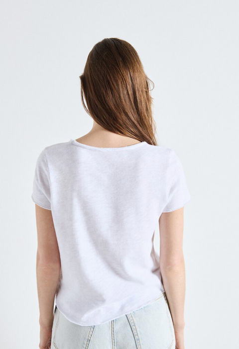 American Vintage Sonoma V-Neck Short Sleeve T-Shirt - White