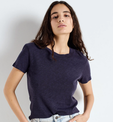 American Vintage Sonoma Short Sleeve Crew T-Shirt - Vintage Navy