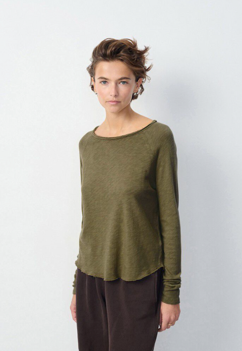 American Vintage Sonoma Long Sleeve Boatneck T-Shirt - Vintage Bush