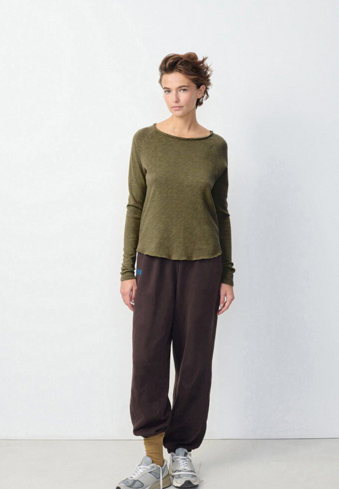 American Vintage Sonoma Long Sleeve Boatneck T-Shirt - Vintage Bush
