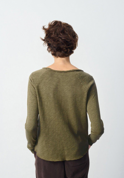 American Vintage Sonoma Long Sleeve Boatneck T-Shirt - Vintage Bush
