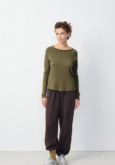 American Vintage Sonoma Long Sleeve Boatneck T-Shirt - Vintage Bush
