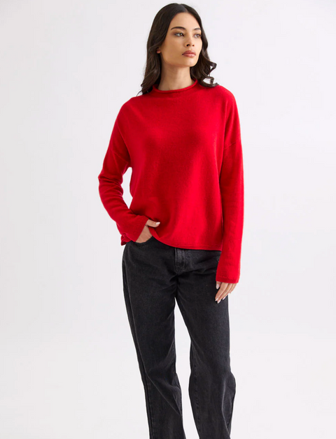 Mia Fratino Sloane Mockneck - Poppy