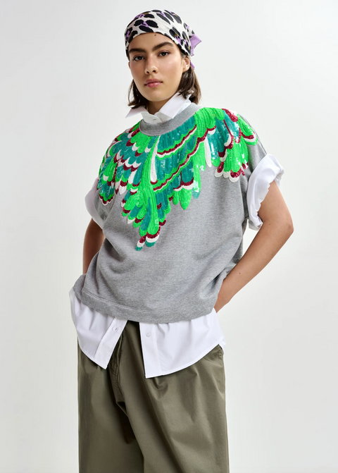 Essentiel Antwerp Jolies Sweatshirt - Grey/Multicolour