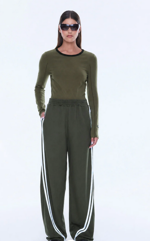 Ena Pelly Valentina Stripe Pant - Olive