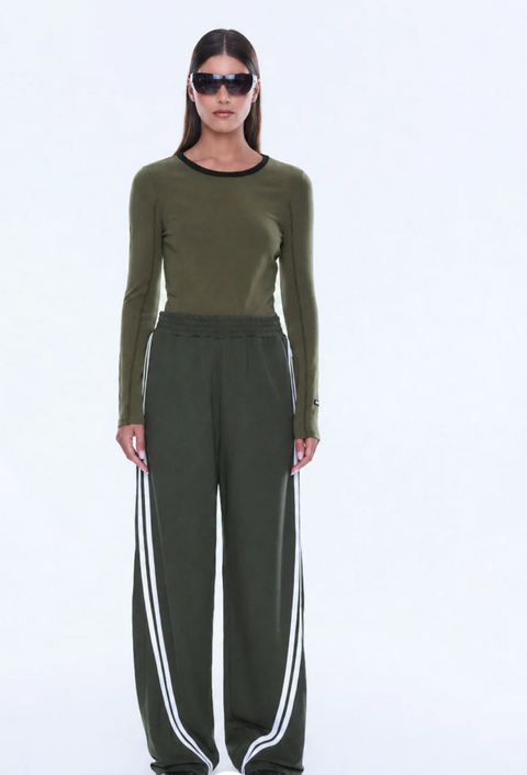 Ena Pelly Valentina Stripe Pant - Olive