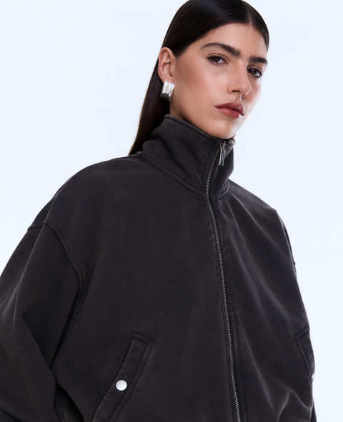 Ena Pelly Willow Zip Through Jacket - Washed Bark
