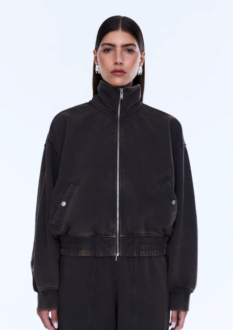 Ena Pelly Willow Zip Through Jacket - Washed Bark