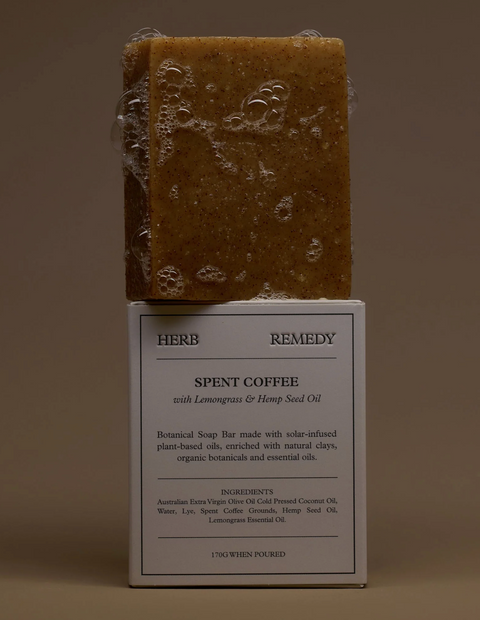 Herb Remedy Soap - Spent Coffee with Lemongrass & Hemp Seed Oil