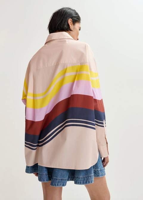 Essentiel Antwerp Joppy Shirt - Cream/Multicolour