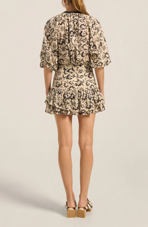 Ilio Nema Euthenia Blouse - Black Batik Voile