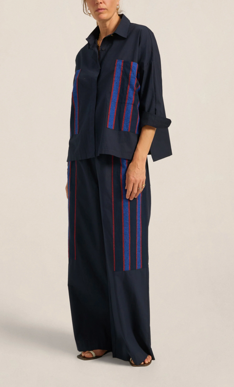 Ilio Nema Elysian Poplin Pants - Navy