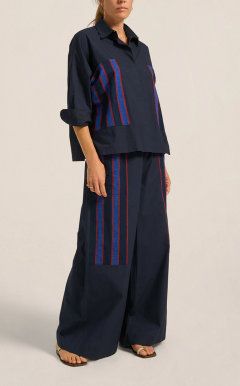 Ilio Nema Elysian Poplin Pants - Navy