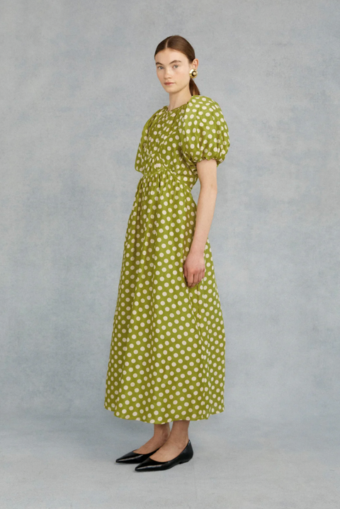 Lovaan Thea Midi Dress - Pear Spot