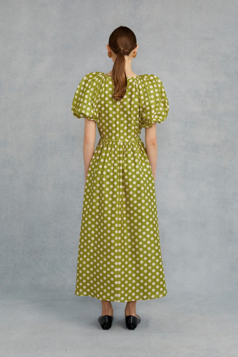 Lovaan Thea Midi Dress - Pear Spot