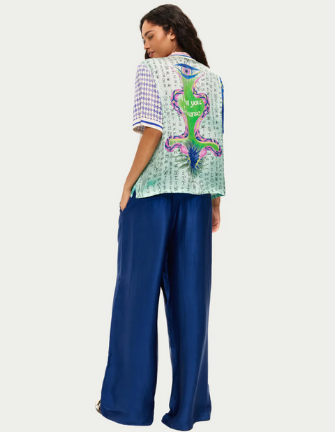ME369 Aya Knit Collar Shirt - Runic Whisper