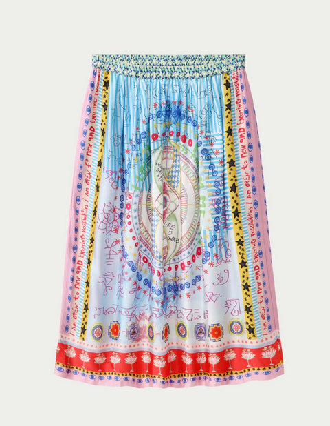 ME369 Vanessa Midi Skirt - Runic Whisper