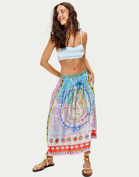 ME369 Vanessa Midi Skirt - Runic Whisper